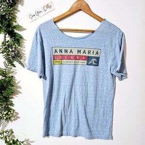 Anna Maria Island 1951 Floridas Gulf Coast Graphic T-Shirt Blue Heather Sz S~SS3
